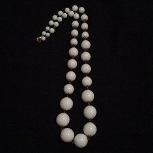 White beaded necklace